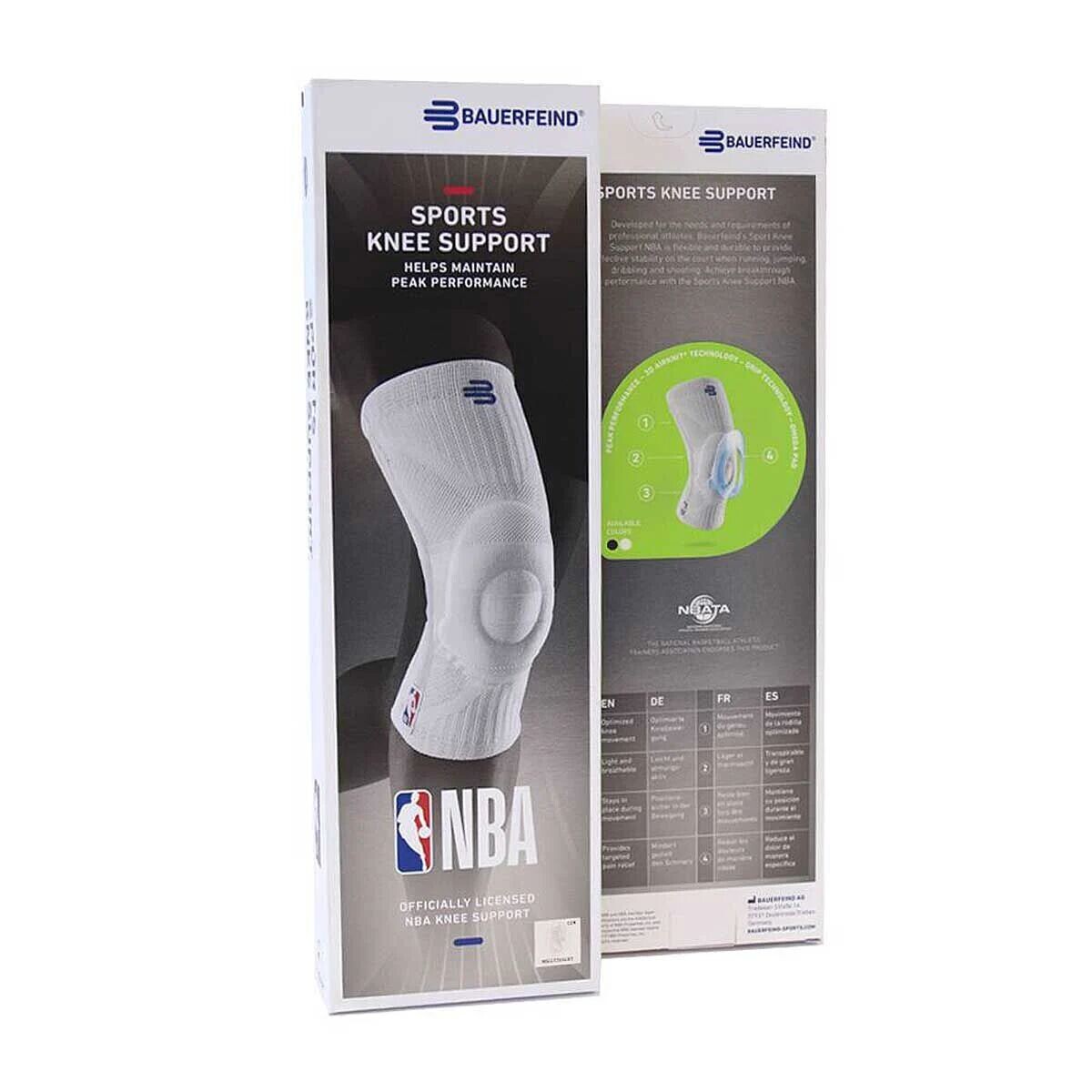 картинка Спортивная поддержка колена NBA Bauerfeind, белый от магазина Одежда+