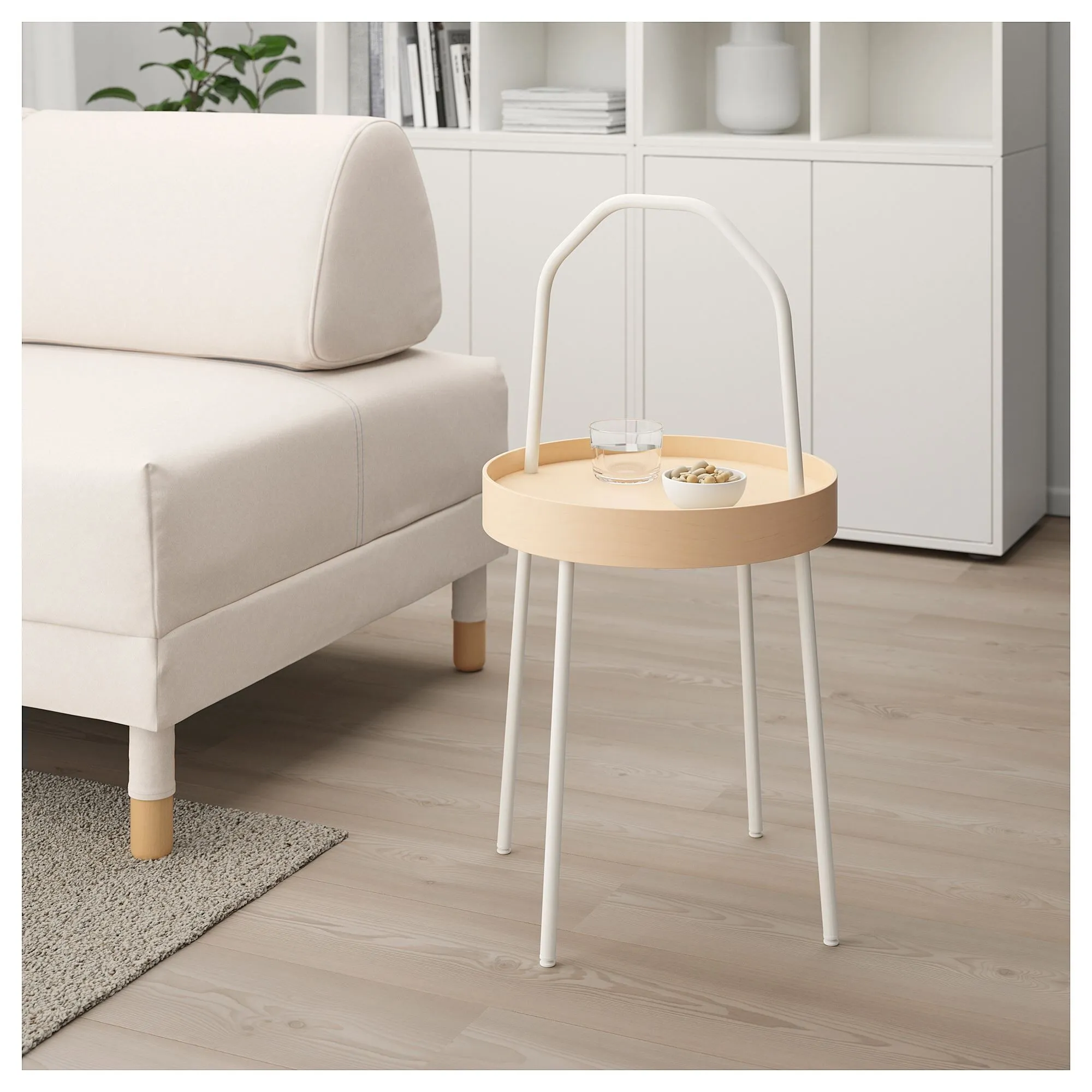 картинка Приставной столик, белый, 38 см, BURVIK IKEA от магазина Одежда+