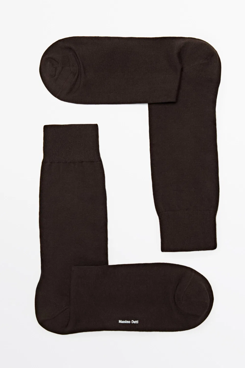 картинка Носки Massimo Dutti Plain Cotton Blend Knit, коричневый от магазина Одежда+