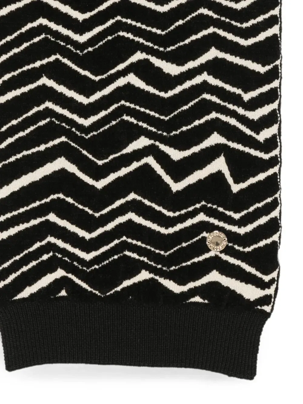 картинка Вязаный шарф в елочку Missoni Kids, черный от магазина Одежда+