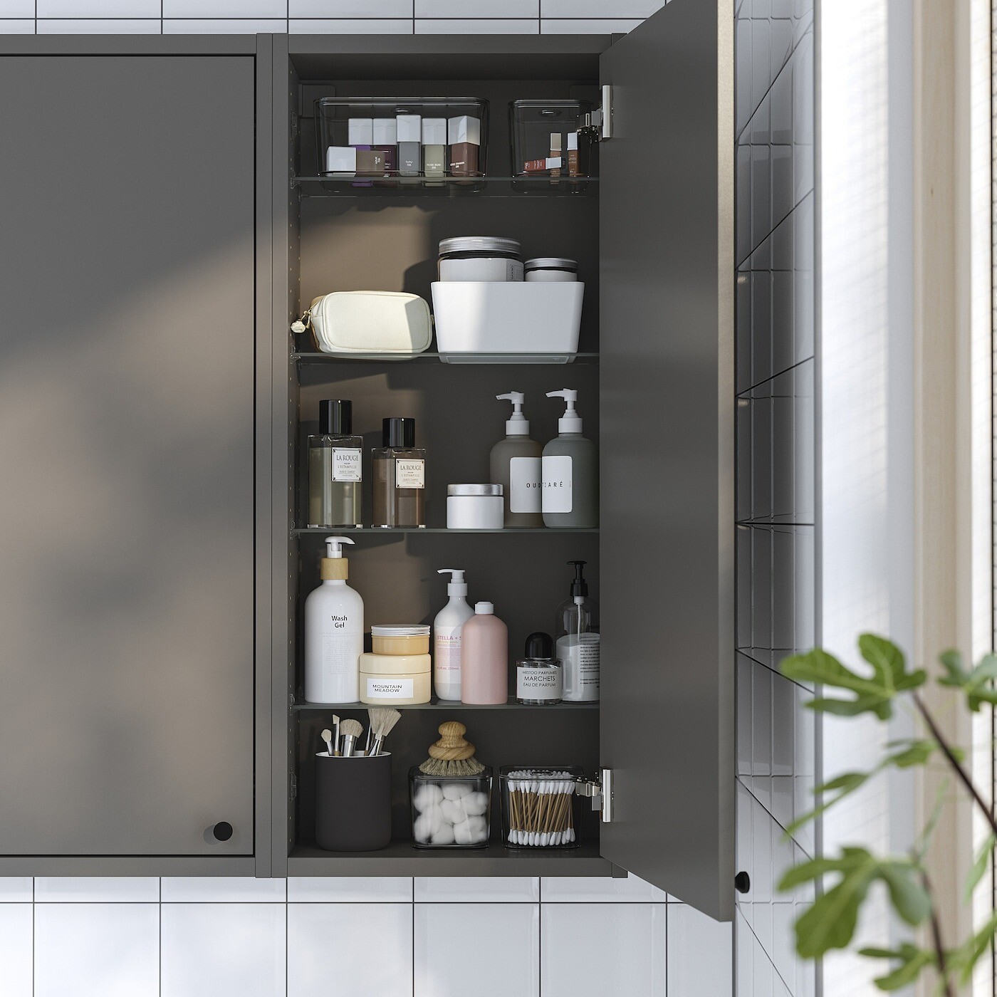 картинка Шкаф Ikea Havback, 40х15х95 см, темно-серый от магазина Одежда+