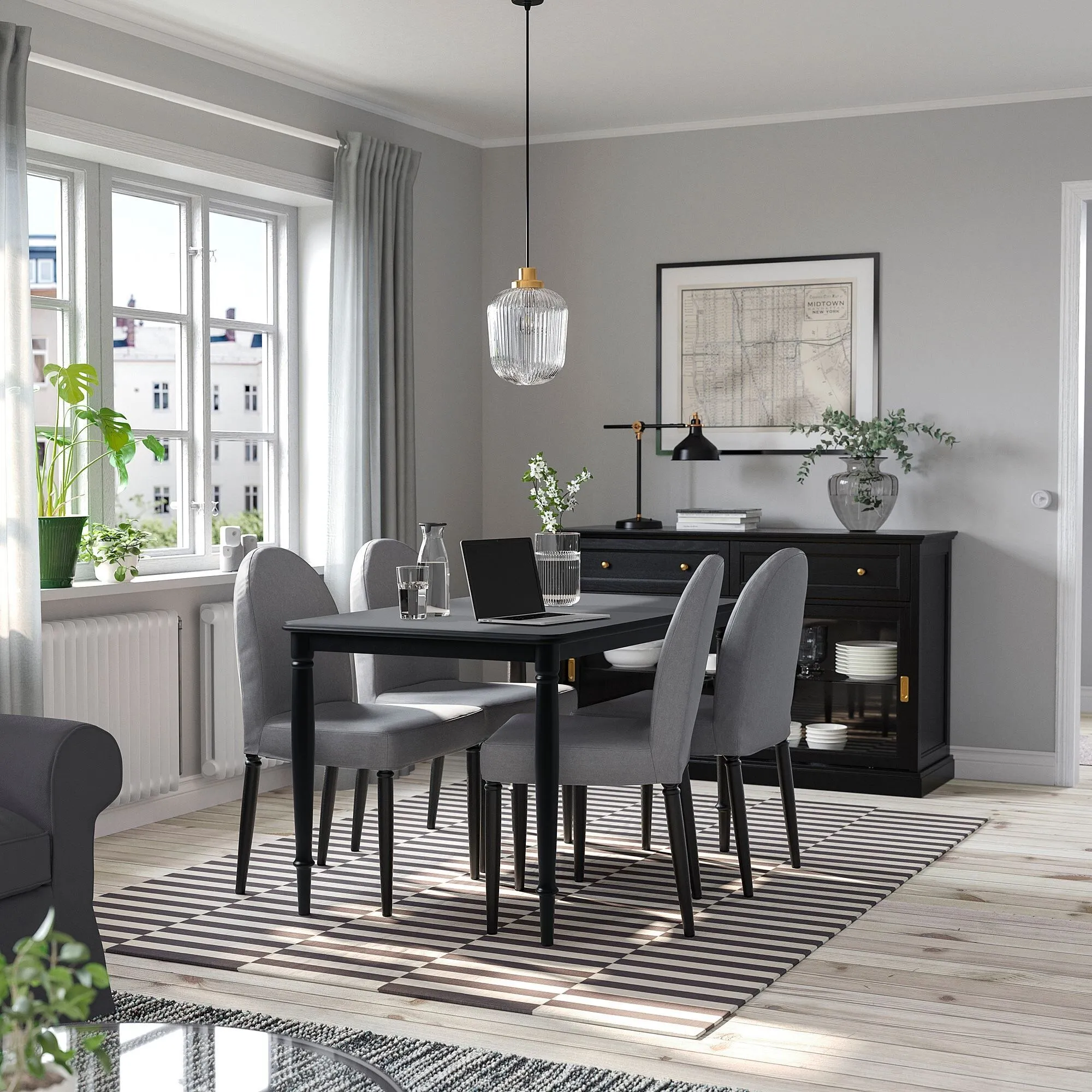 картинка Кухонный стол IKEA DANDERYD, 130x80 см, черный от магазина Одежда+