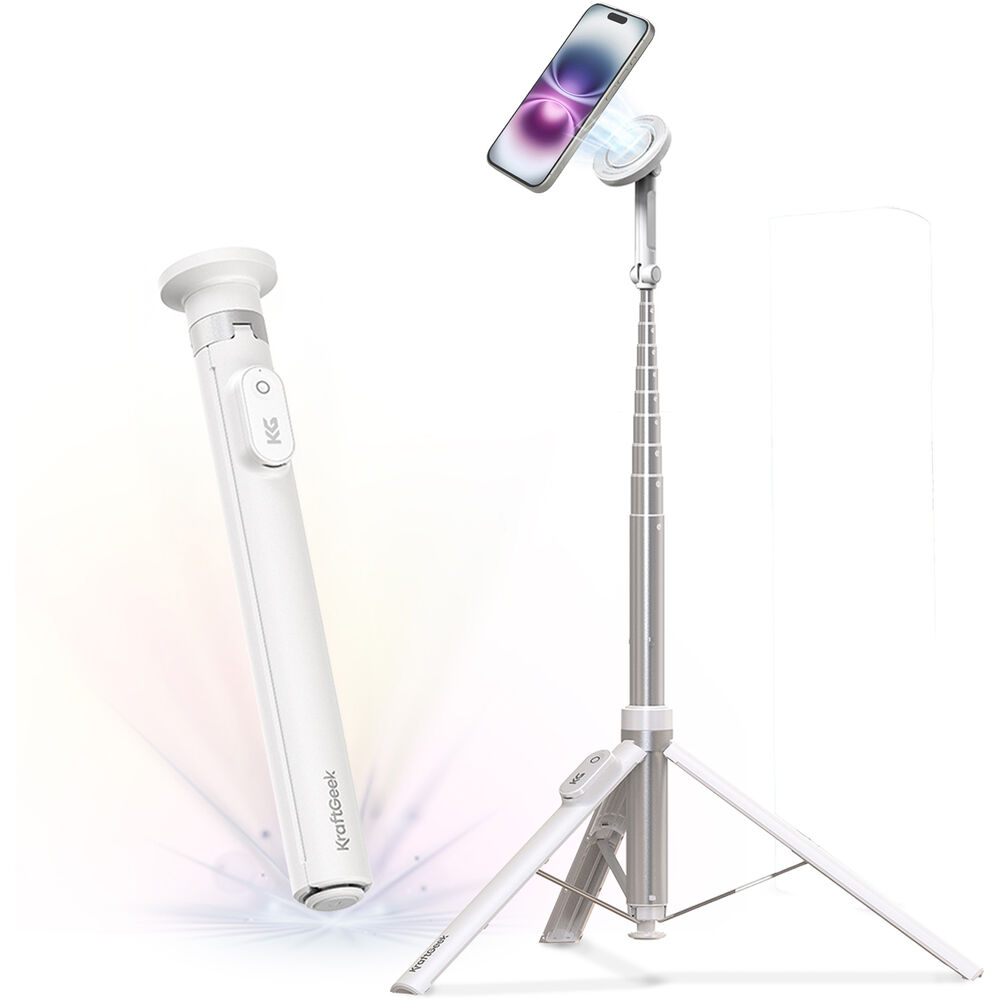 картинка KraftGeek JustTap Magnetic Smartphone Tripod (White) от магазина Одежда+