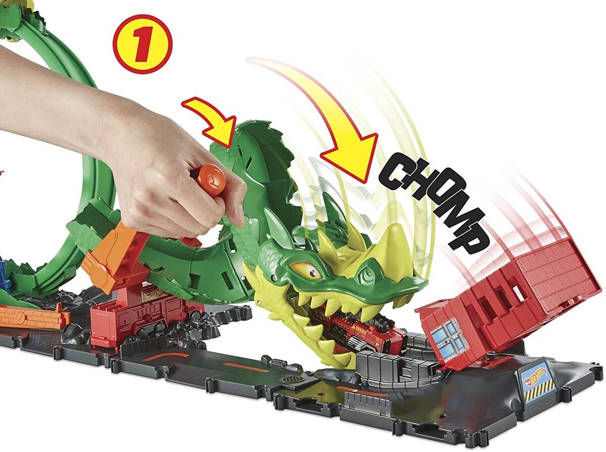 картинка Hot Wheels, City, Dragon Loop, набор треков, HDP03 от магазина Одежда+
