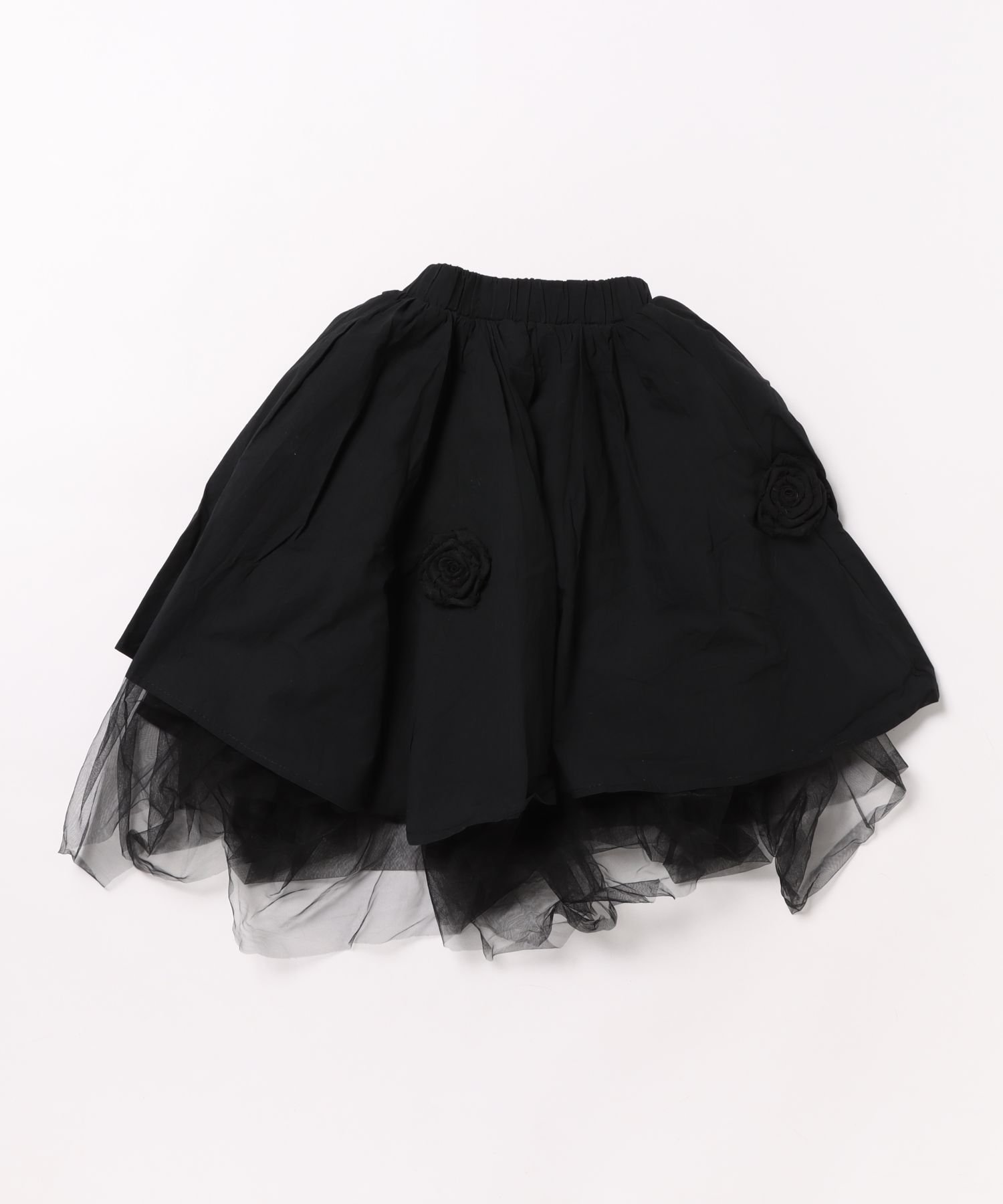 картинка Расклешенная юбка из тюля Aimoha Kids, black от магазина Одежда+