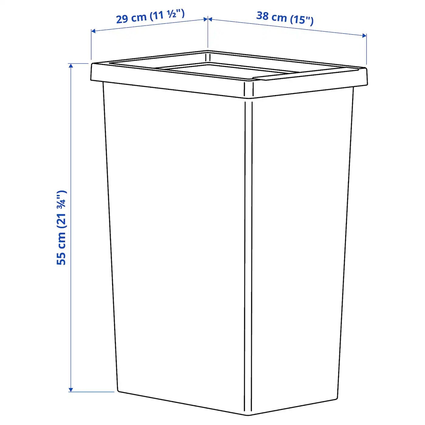 картинка Ведро с крышкой, белое, 42 л, FILUR IKEA от магазина Одежда+