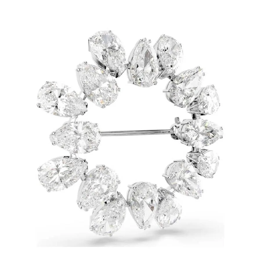 картинка Брошь Swarovski Matrix с грушевидным кристаллом, покрытая родием от магазина Одежда+