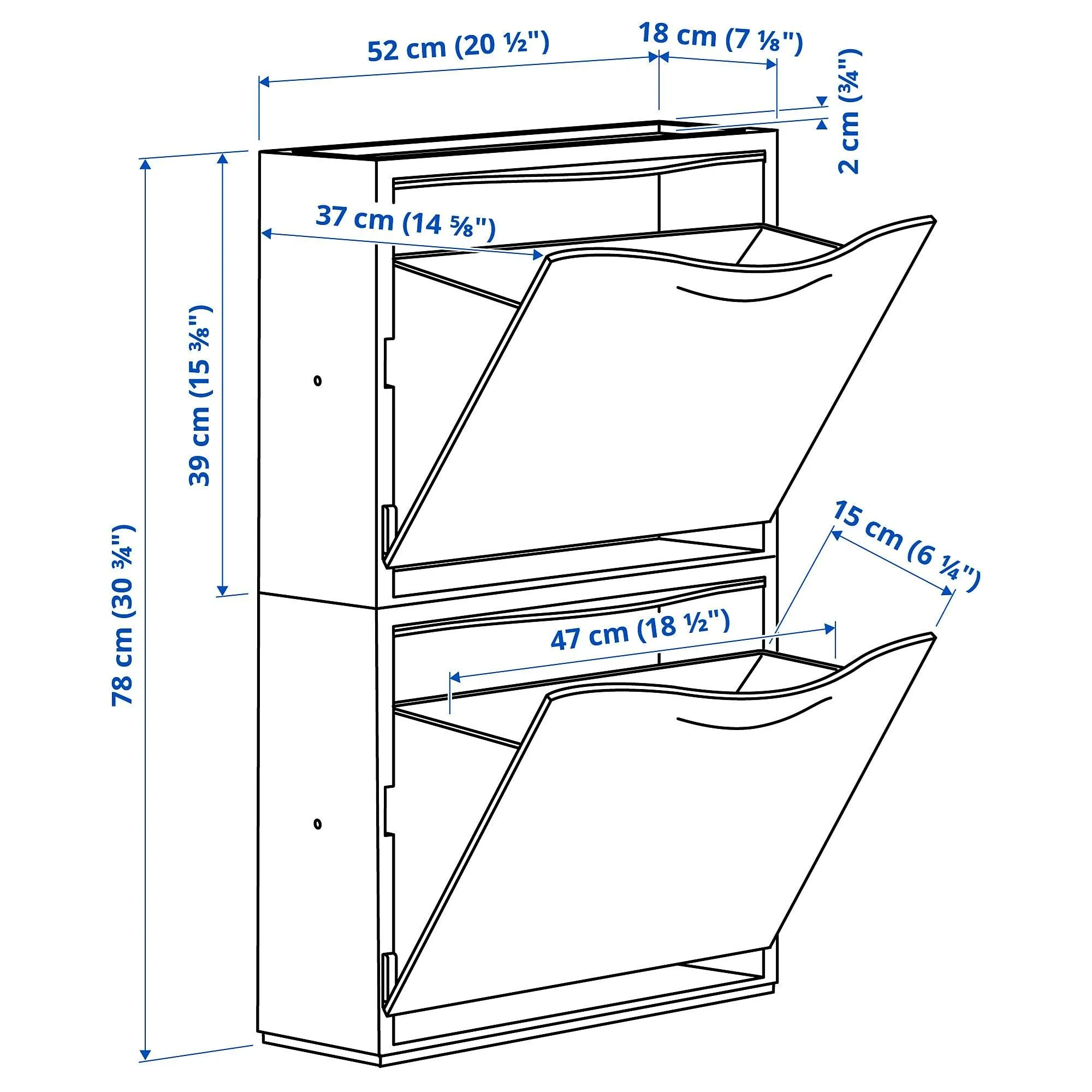 картинка Обувница Ikea Trones, белый от магазина Одежда+
