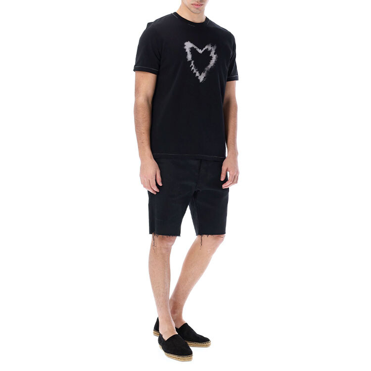 картинка Футболка Saint Laurent Heart, черный от магазина Одежда+