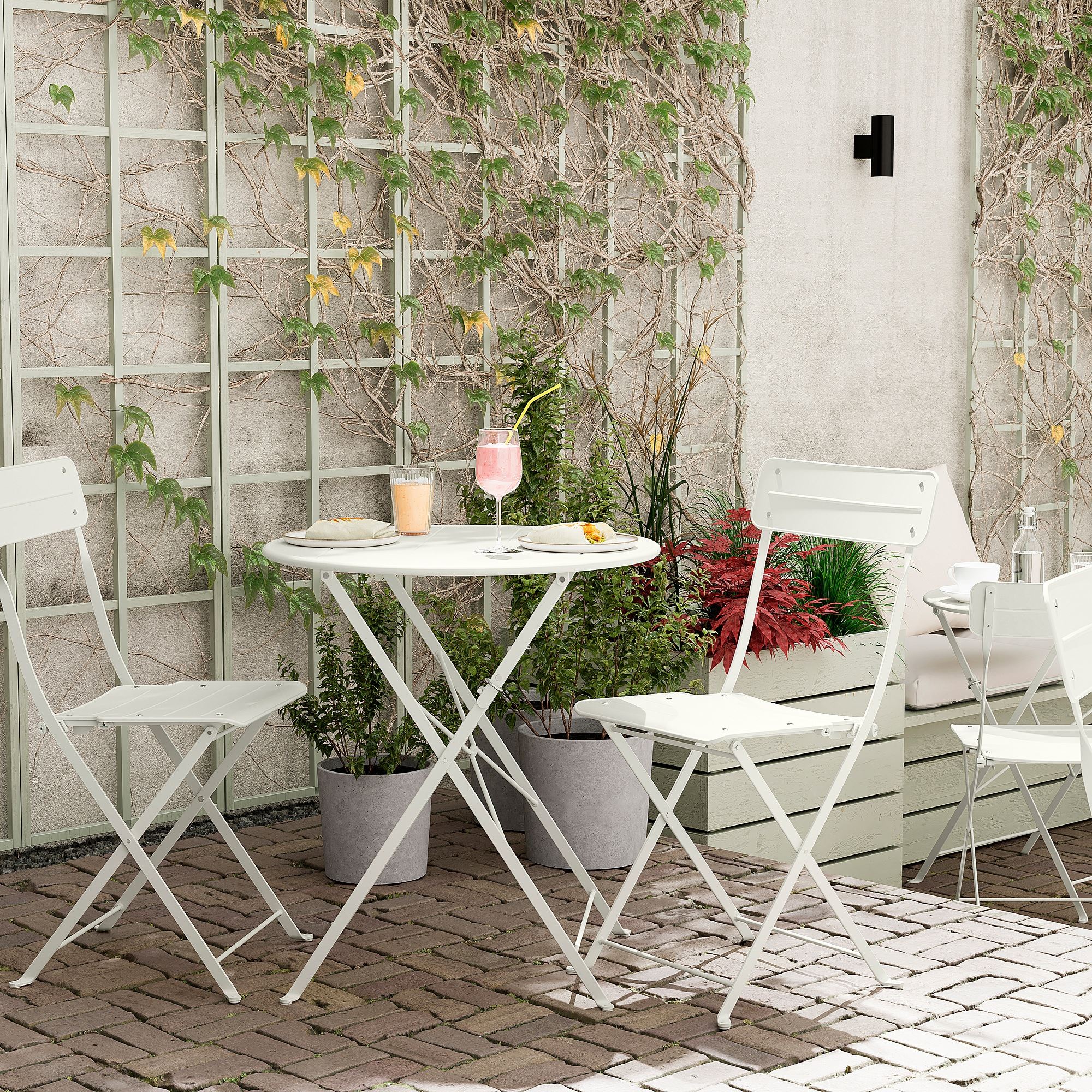 картинка Складной стол SUNDSÖ IKEA, 65x65, белый от магазина Одежда+