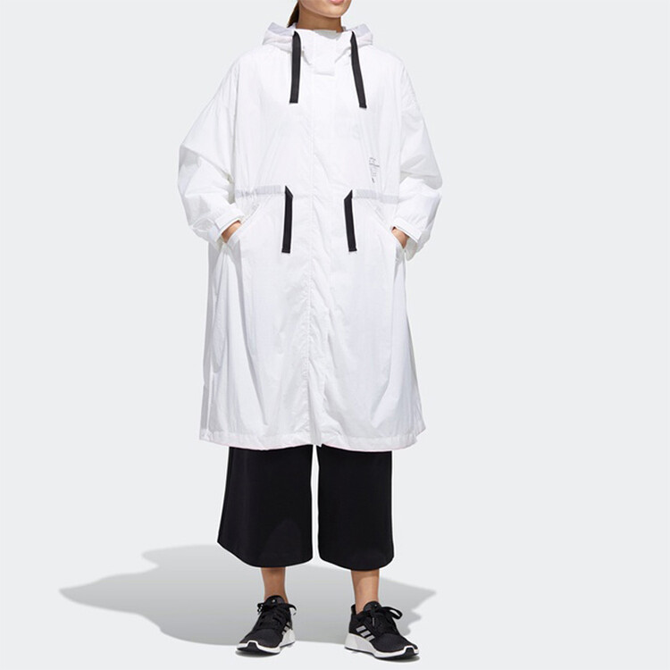картинка Длинная куртка adidas STY Long JKT, белая от магазина Одежда+