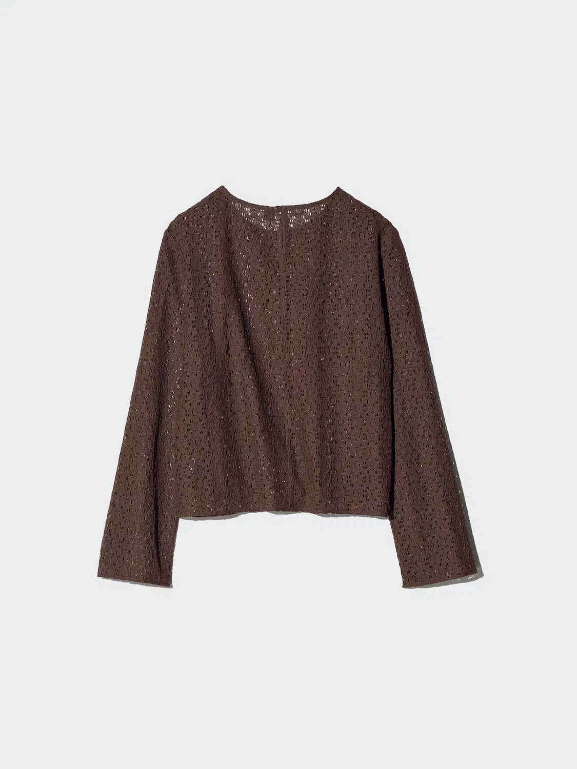 картинка Блузка Uniqlo, кружевная, кремовый от магазина Одежда+