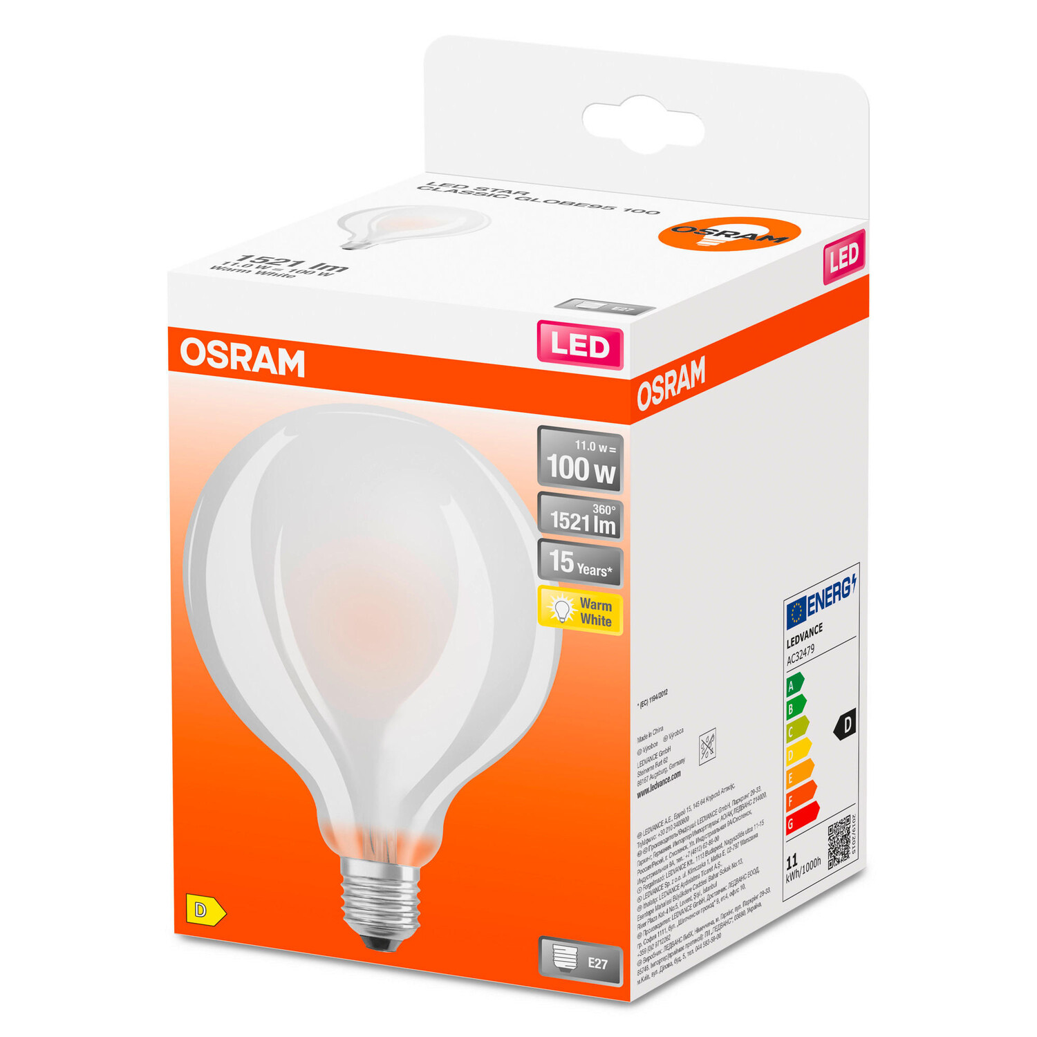 картинка Светодиодная лампочка Osram, 9,5 см, белый от магазина Одежда+