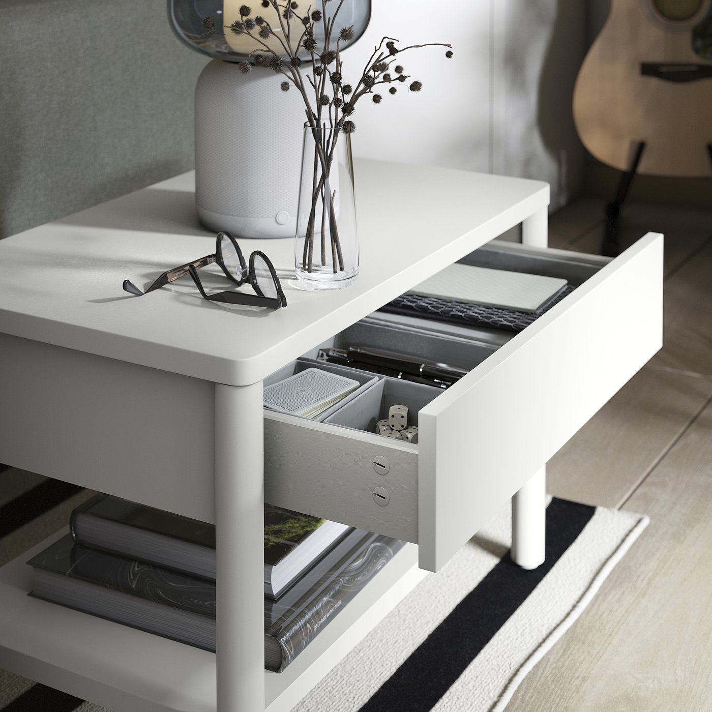 картинка Кофейный столик, кремовый, 64x40 см IKEA Tonstad от магазина Одежда+