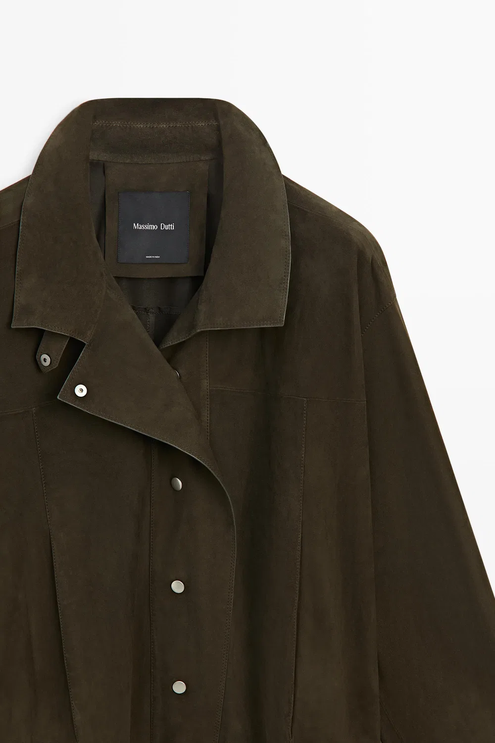 картинка Куртка Massimo Dutti High-Neck Suede, хаки от магазина Одежда+
