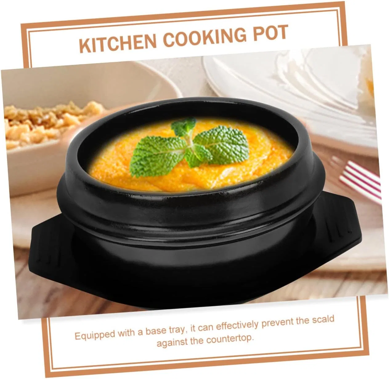 картинка Кастрюля-кокотница 13.5 см керамическая MUCKLILY, Black от магазина Одежда+