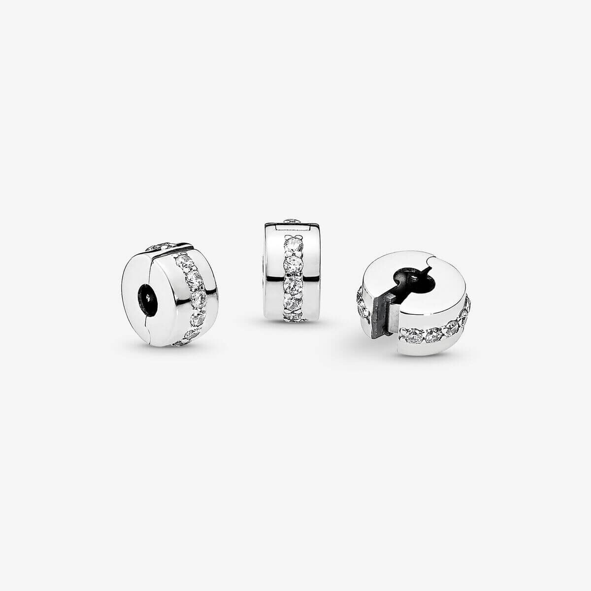 картинка Шарм-клипса Pandora Sparkling Row, серебро/цирконий от магазина Одежда+