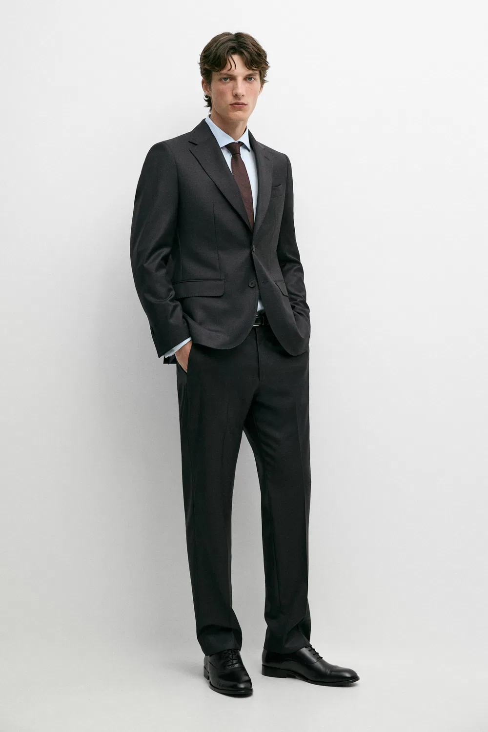 картинка Пиджак Massimo Dutti 100% Cool Wool Suit , угольно-серый от магазина Одежда+