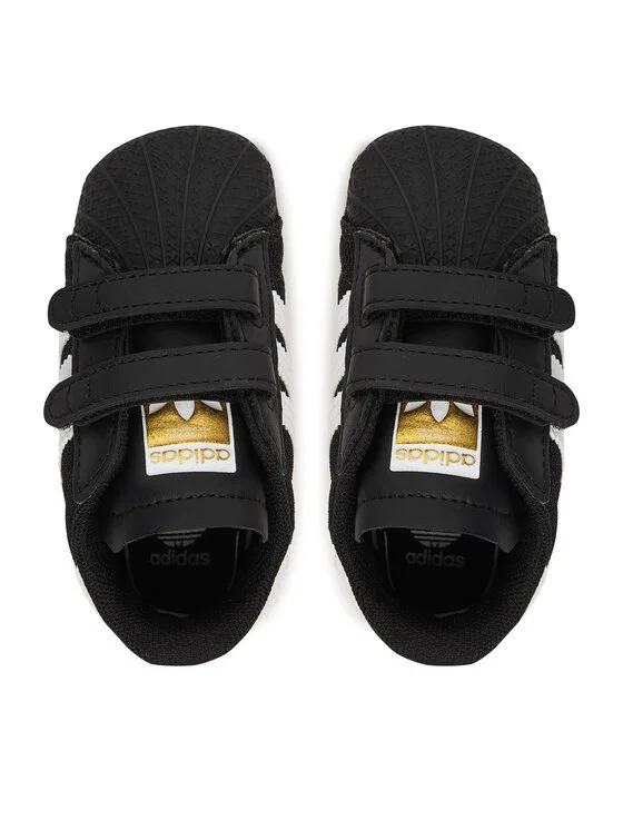 картинка Кроссовки Superstar Crib Adidas, черный от магазина Одежда+