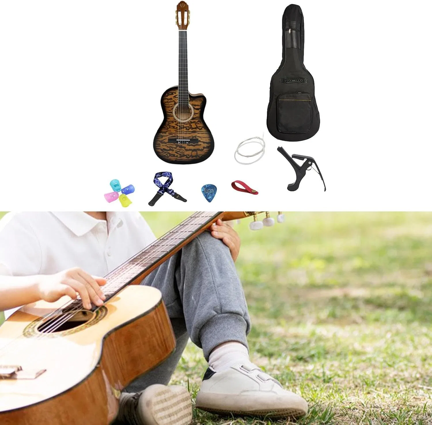 картинка Акустическая гитара Steel-String, Sporful, Dark Yellow от магазина Одежда+