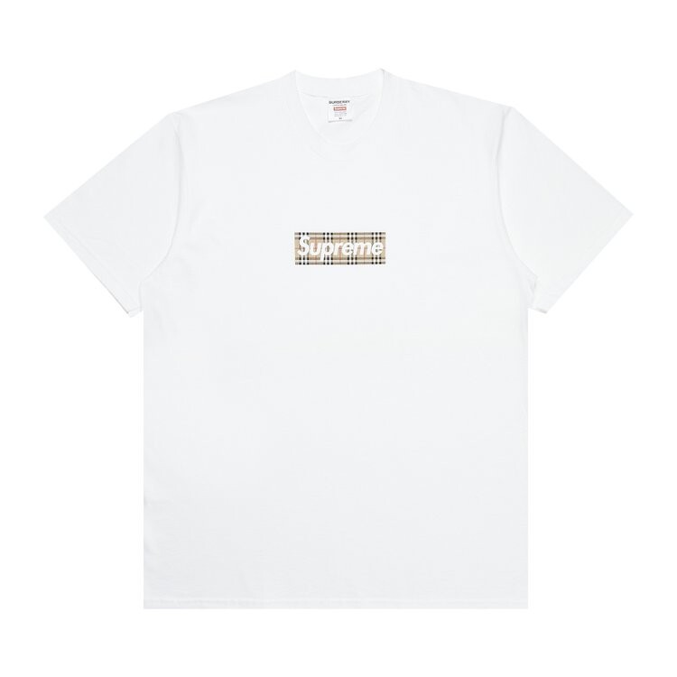 картинка Футболка Supreme x Burberry Box Logo, белый от магазина Одежда+