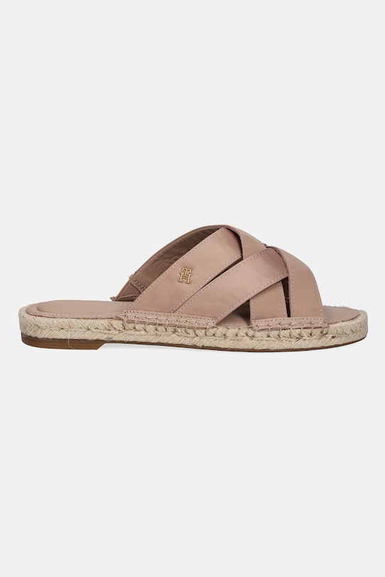картинка Сатиновые эспадрильи-мюли SATIN ESPADRILLE MULE Tommy Hilfiger, бежевый от магазина Одежда+