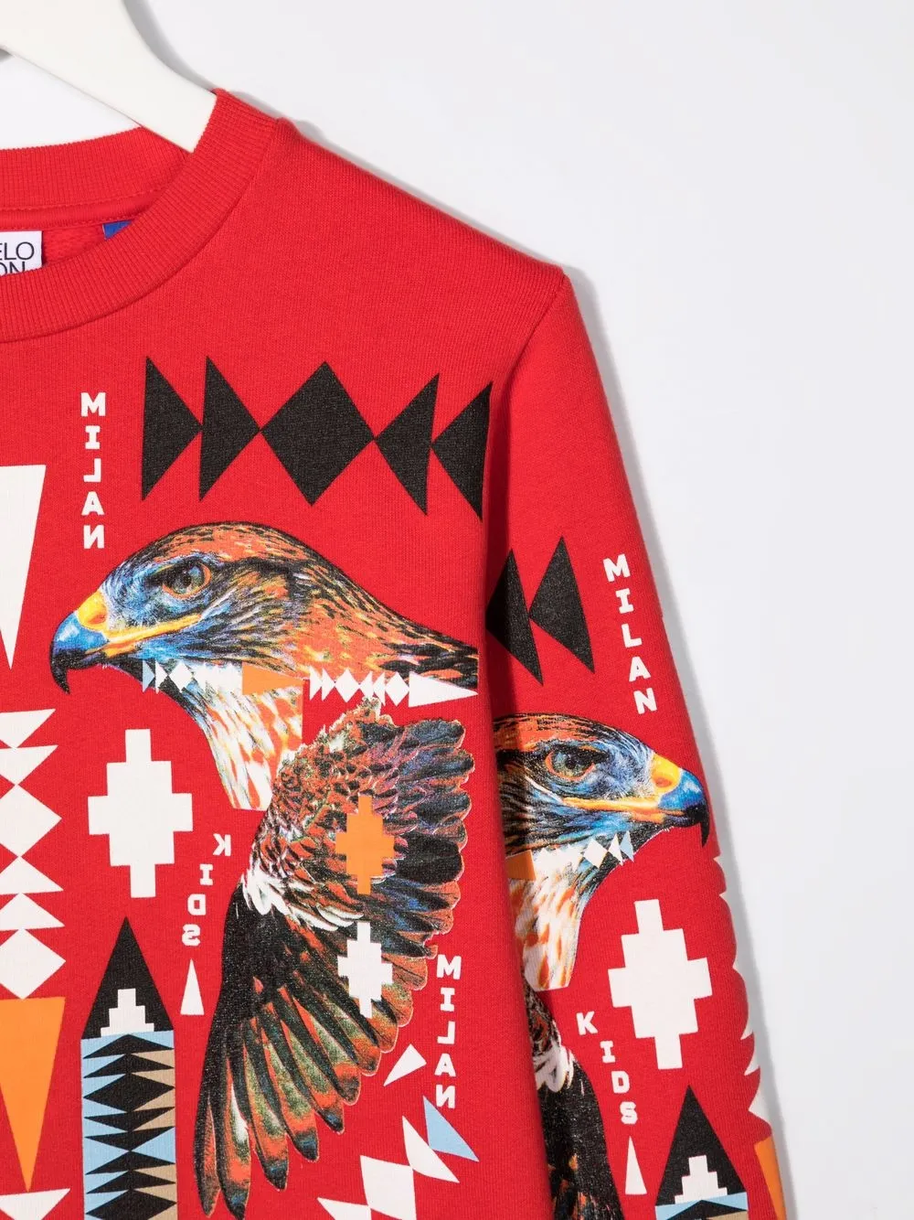 картинка Толстовка с принтом Marcelo Burlon County Of Milan Kids, красный от магазина Одежда+