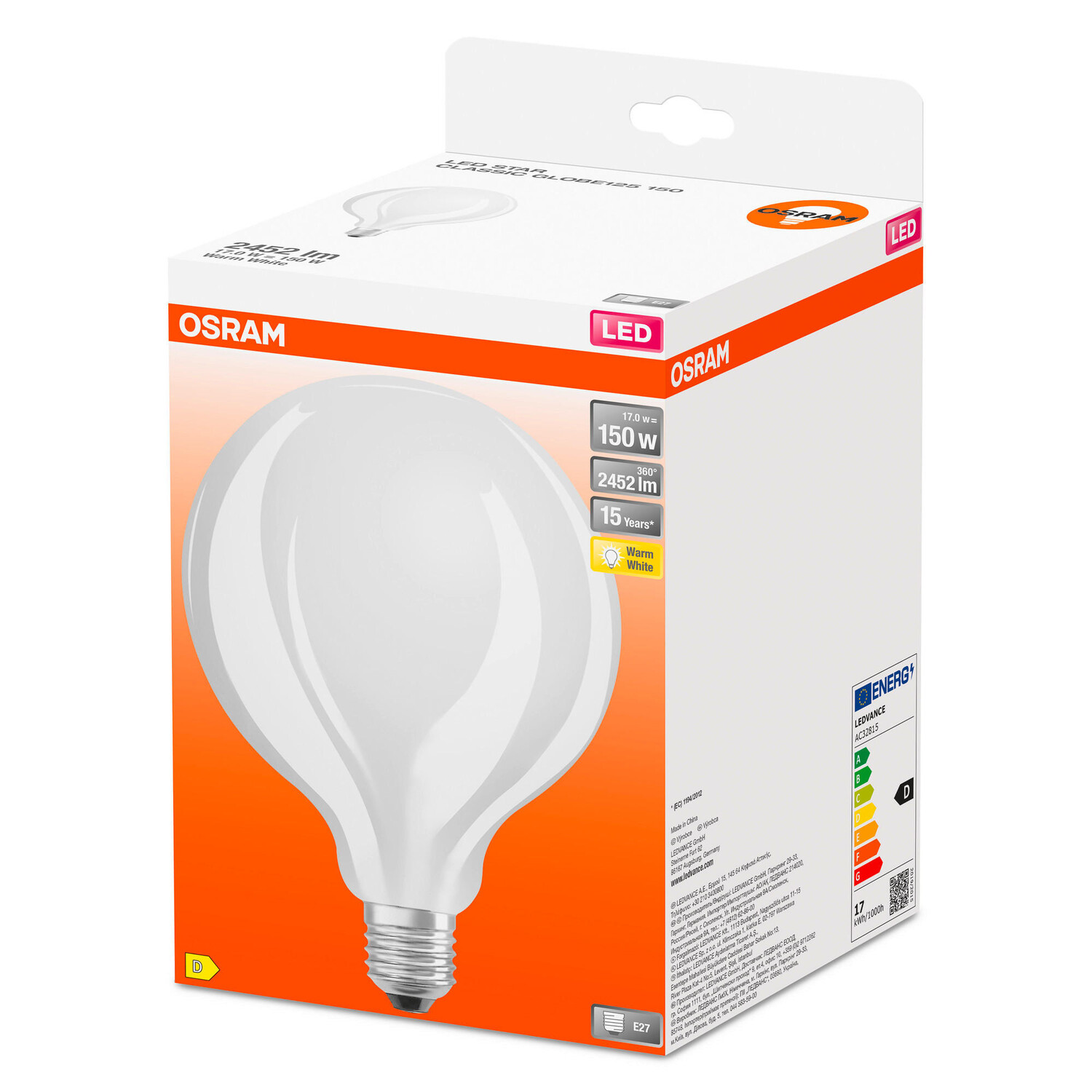 картинка Светодиодная лампочка Osram, 12,4x17,3 см, белый от магазина Одежда+