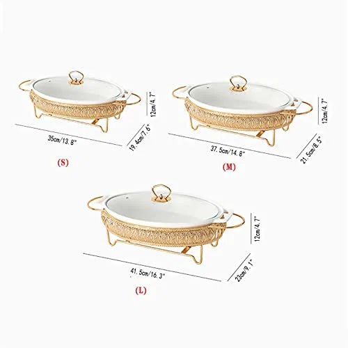 картинка Жаропрочное блюдо овальное с крышкой MYUYEE, Gold от магазина Одежда+