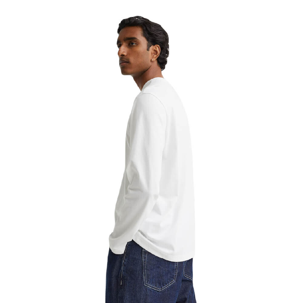 картинка Лонгслив H&M Regular Fit, белый от магазина Одежда+