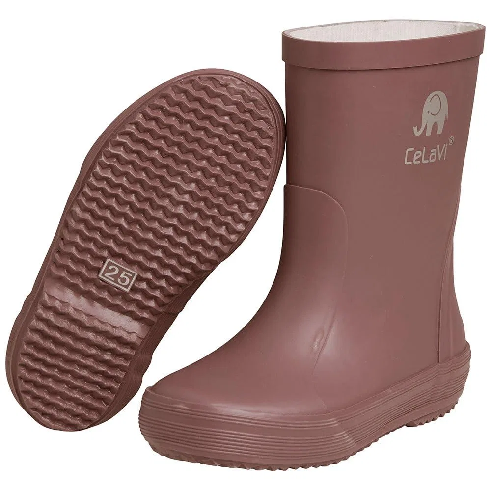 картинка Детские резиновые сапоги Basic Wellies Celavi, Brown Pink от магазина Одежда+