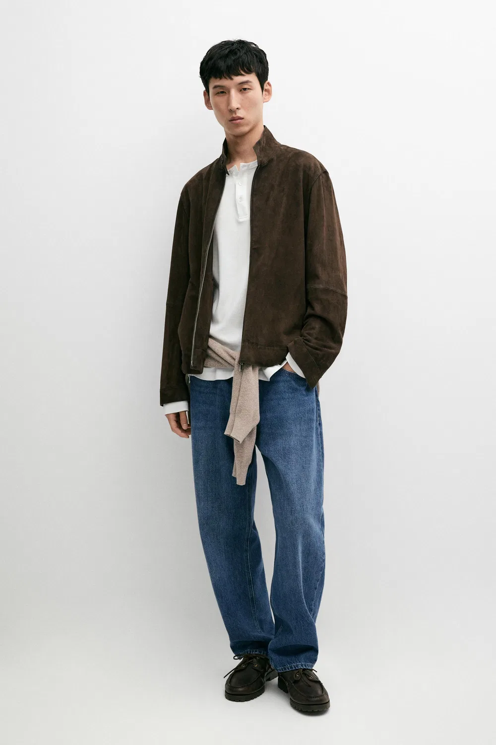 картинка Куртка Massimo Dutti Suede Leather, шоколадный от магазина Одежда+