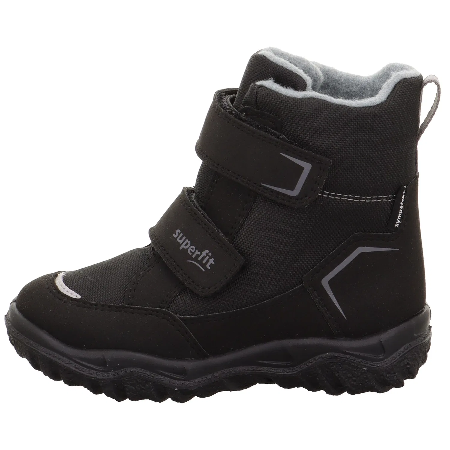 картинка Детские зимние дутики с текстильным футером Superfit, Black/Grey от магазина Одежда+
