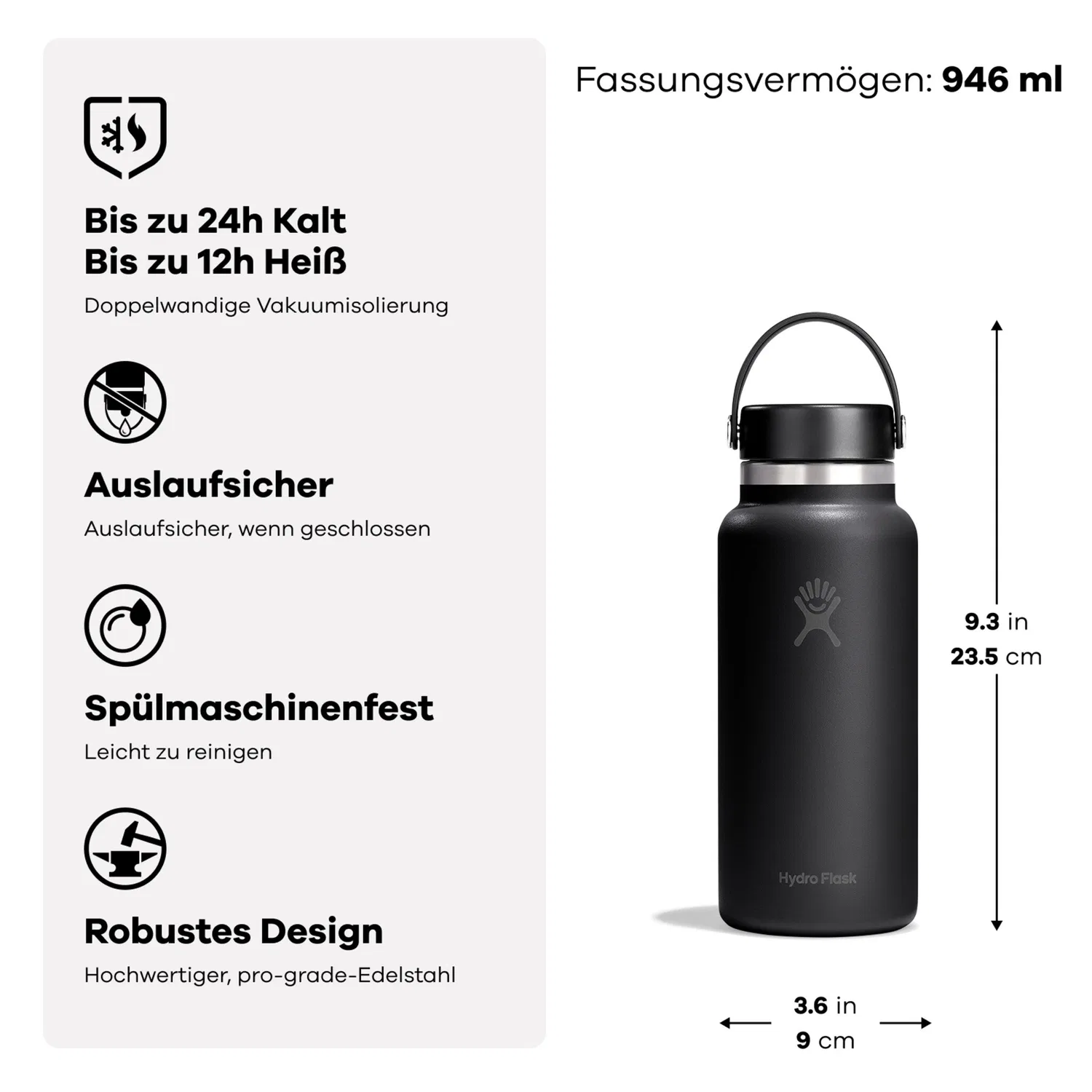 картинка Термос 946 мл TempShield Hydro Flask, Capri Blue от магазина Одежда+