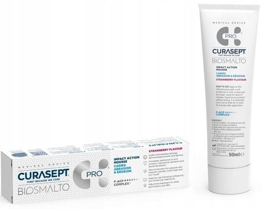 картинка Клубничный мусс для зубов, 50 мл Curasept Biosmalto от магазина Одежда+