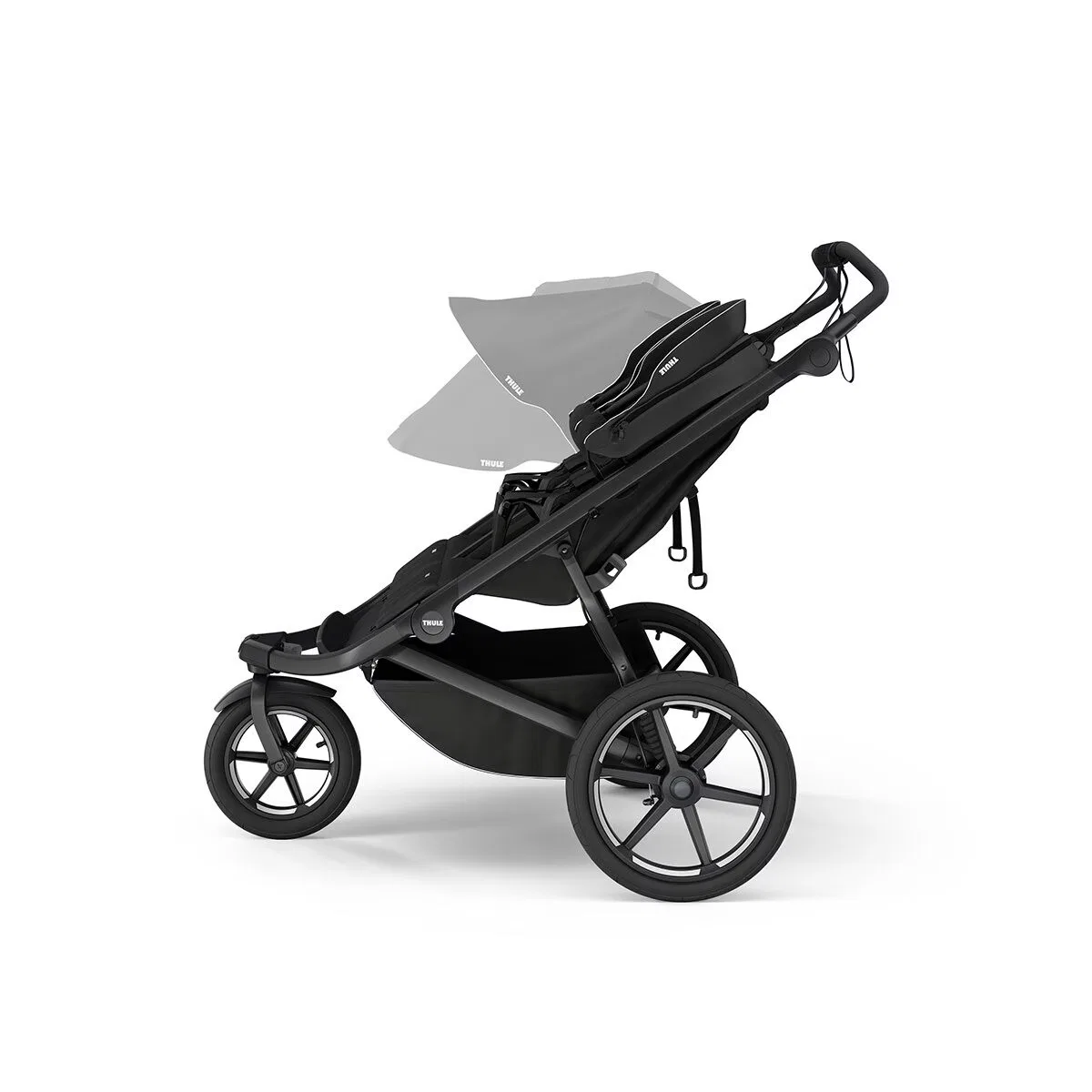 картинка Детская коляска-вездеход двойная Thule, черный от магазина Одежда+