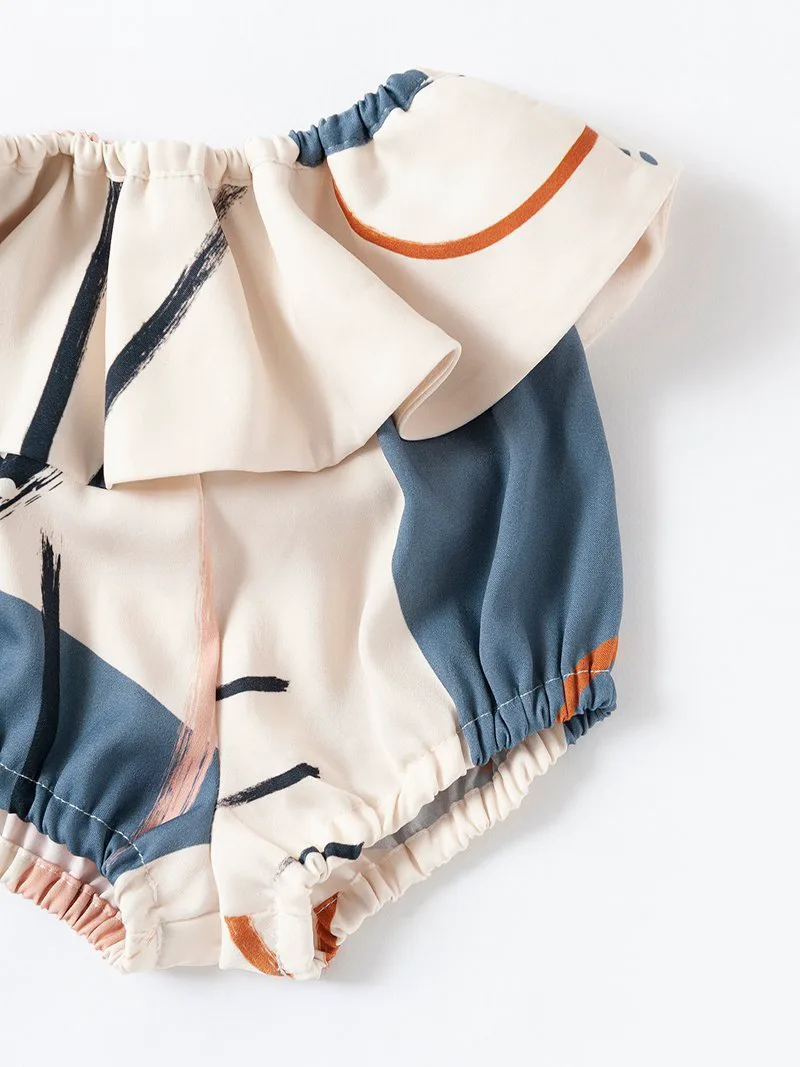 картинка Брюки с оборками, выполненными вручную Tricote, 39NAVY от магазина Одежда+
