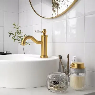 картинка Стакан для ванной SILVTJARN IKEA, Прозрачный от магазина Одежда+
