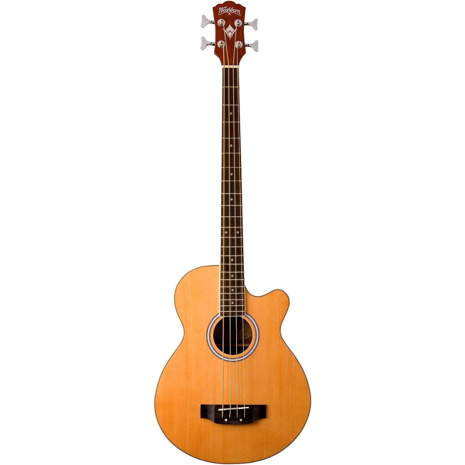картинка Washburn AB5 Cutaway Акустическая электрическая бас-гитара Natural от магазина Одежда+