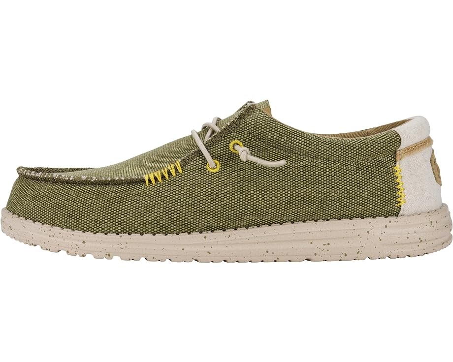 картинка Лоферы Hey Dude Wally Coastline Jute, оливковый от магазина Одежда+