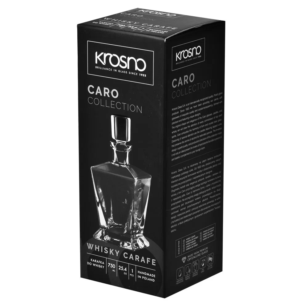 картинка Декантер для виски KROSNO Caro, 750 мл, Прозрачный от магазина Одежда+