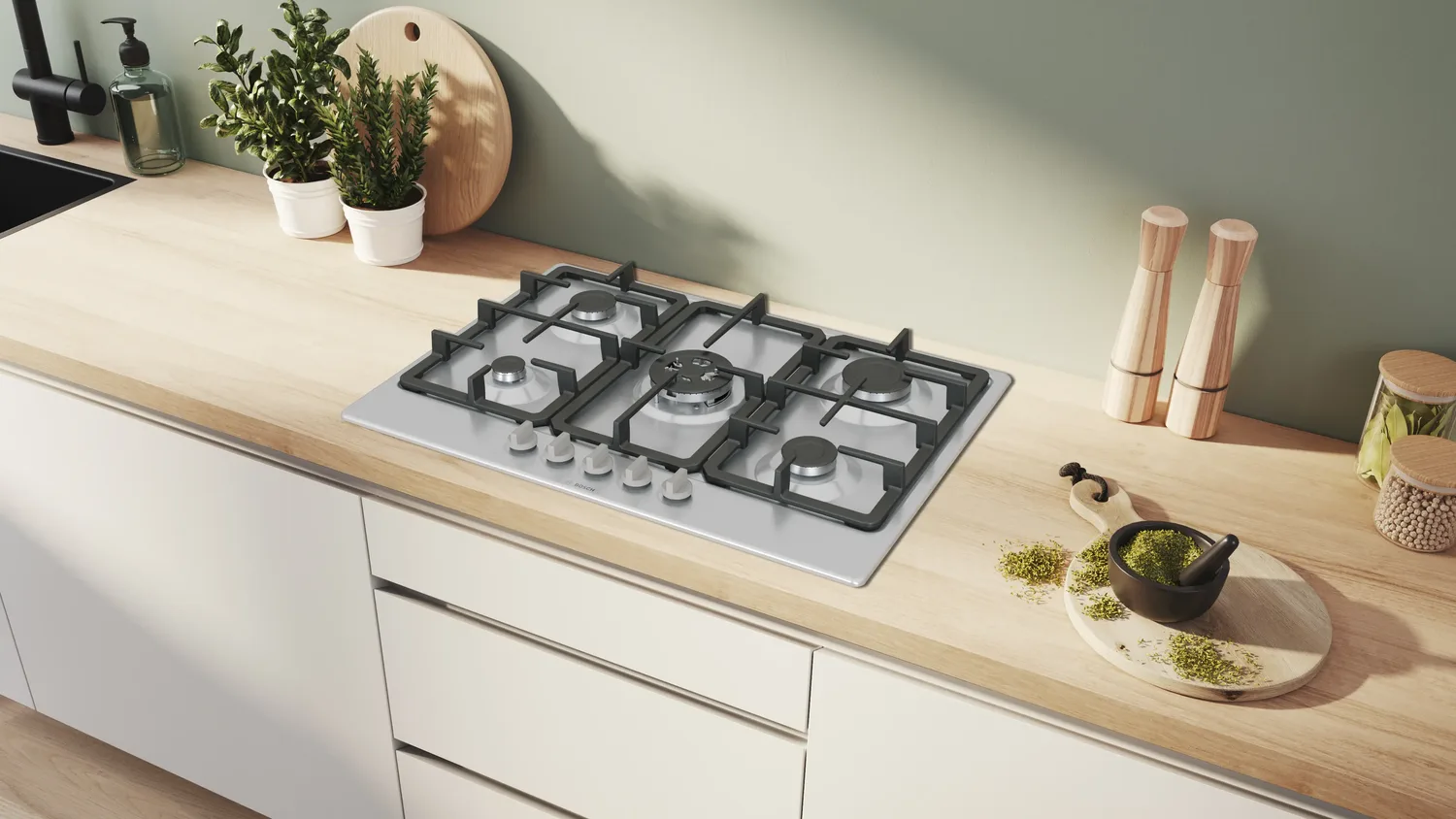 картинка Газовая варочная панель Bosch PGQ7B5K90, 75 см от магазина Одежда+