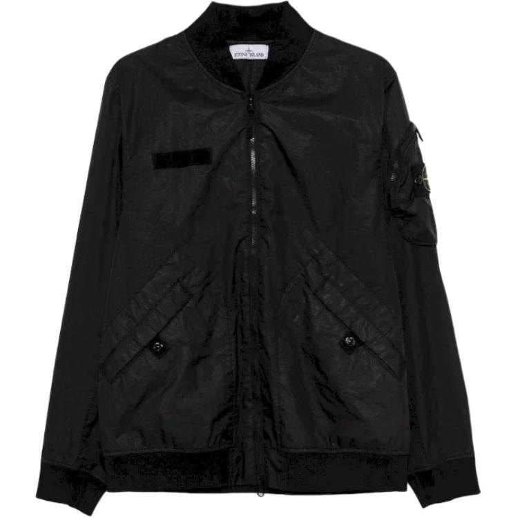 картинка Бомбер Stone Island Logo-Patch, черный от магазина Одежда+