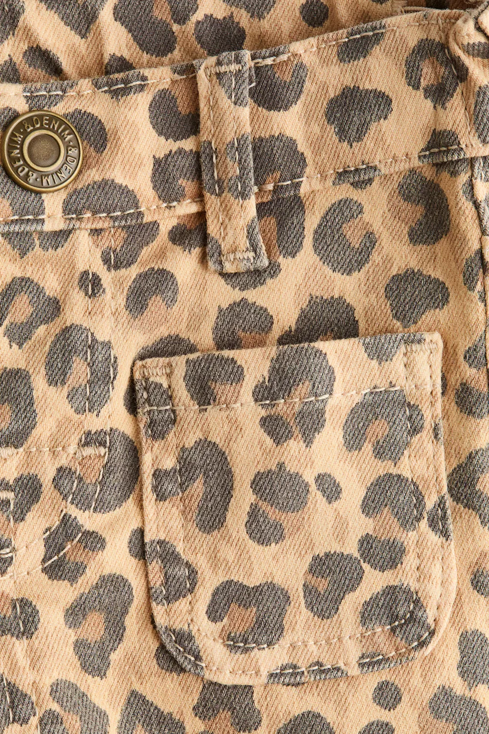 картинка Джинсы-Клеш H&M, Beige/Leopardenprint от магазина Одежда+