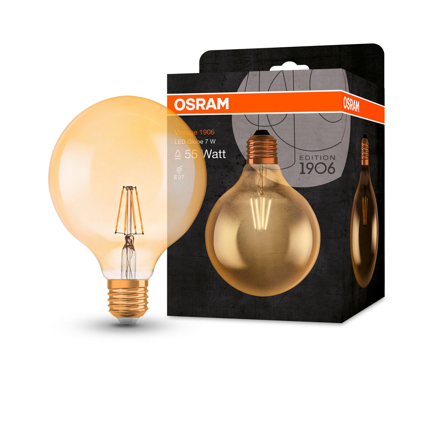 картинка Светодиодная лампочка Osram, 12,4x16,8 см, золотой от магазина Одежда+