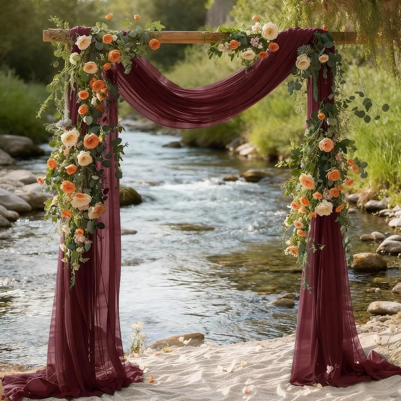 картинка Штора Loopiske, 1 панель, 74x610 см, Burgundy от магазина Одежда+