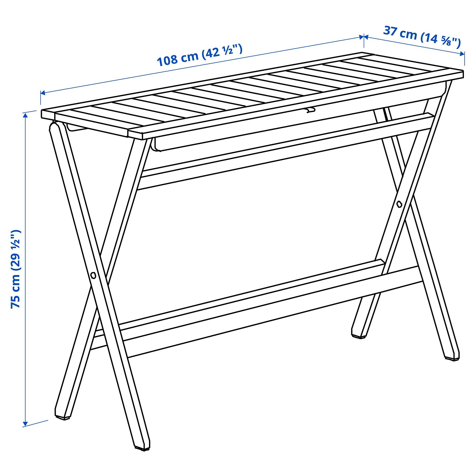 картинка Складной стол IKEA NAMMARÖ, 108x37, светло-коричневый от магазина Одежда+