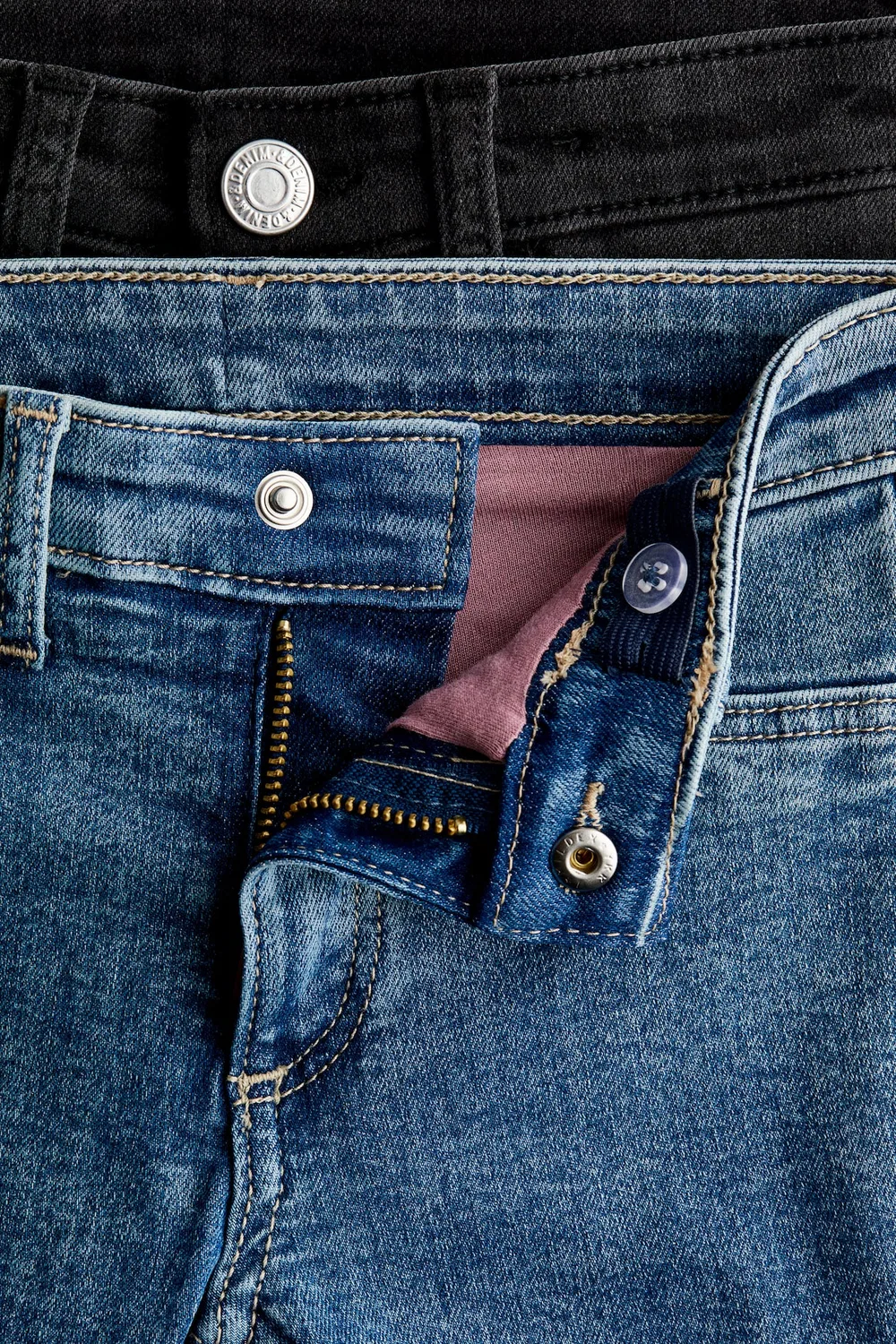 картинка Узкие джинсы на подкладке H&M, Denimblau/Denimschwarz от магазина Одежда+