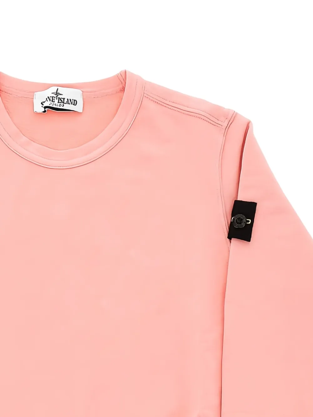 картинка Свитшот с нашивкой-компасом Stone Island Junior, розовый от магазина Одежда+