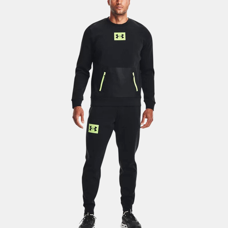 картинка Мужские трикотажные спортивные штаны Under Armour, цвет Black от магазина Одежда+